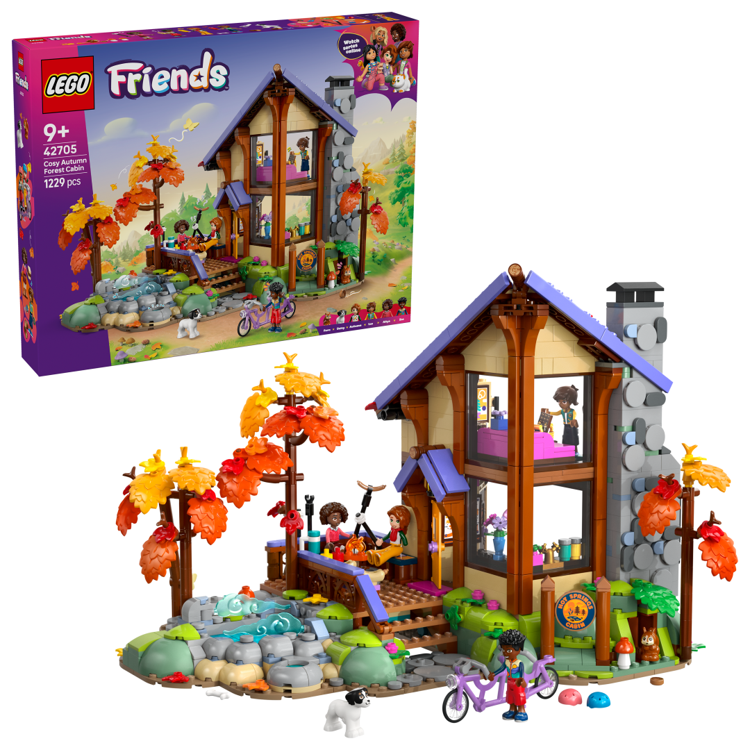 LEGO Friends Cozy Fall Forest Cabin Set 42705