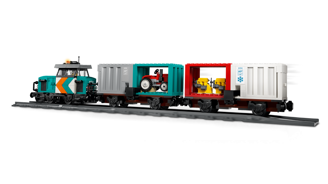 LEGO City Harbor Freight Train with Crane & Truck Set 60509