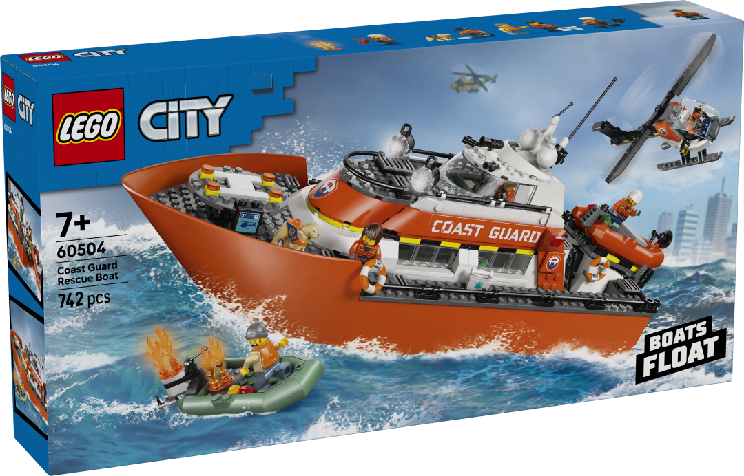 LEGO City Coast Guard Rescue Boat & Helicopter Set 60504
