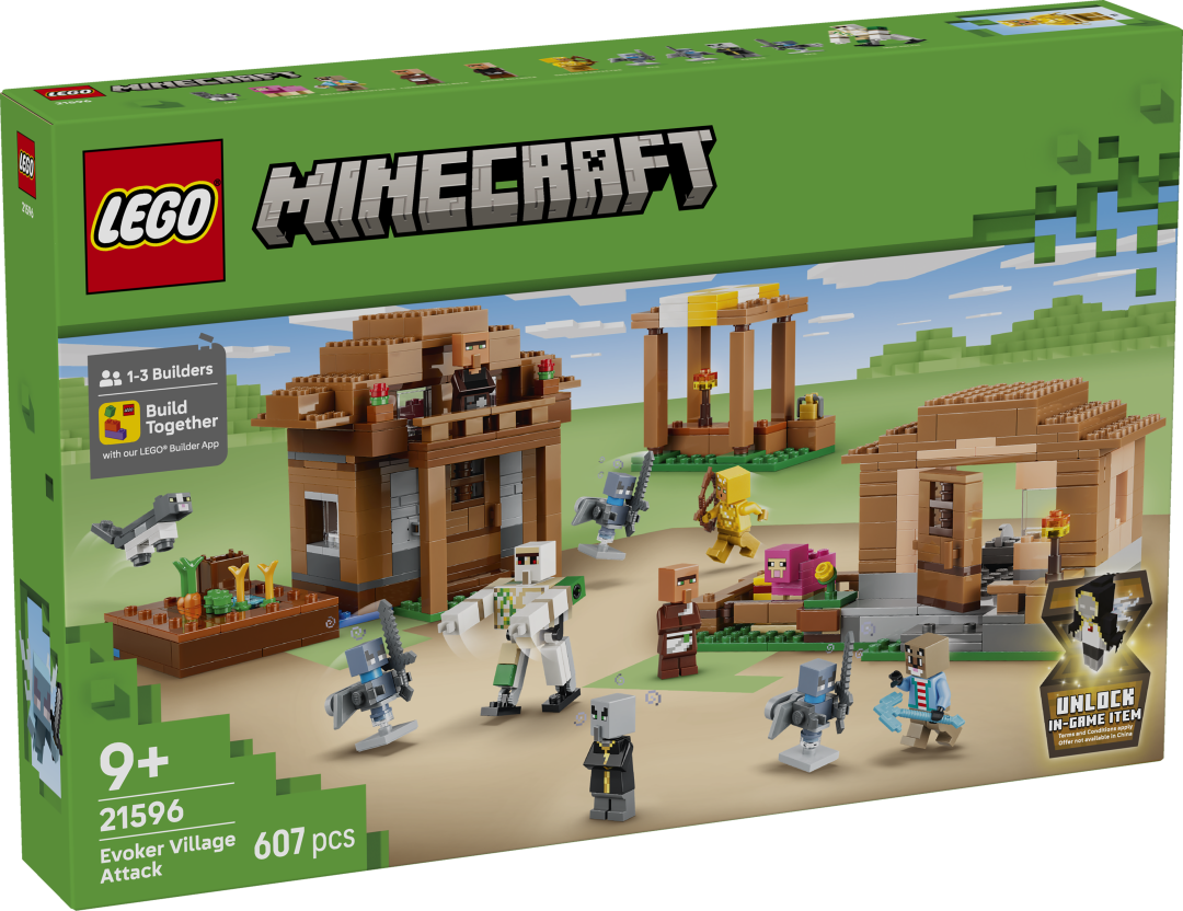 LEGO Minecraft Evoker Village Attack Set 21596