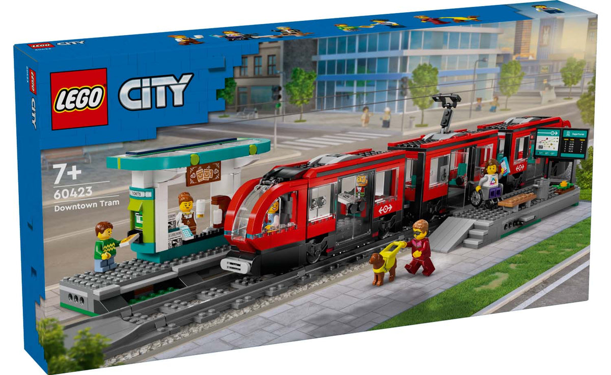LEGO City Downtown Streetcar and Station Set 60423