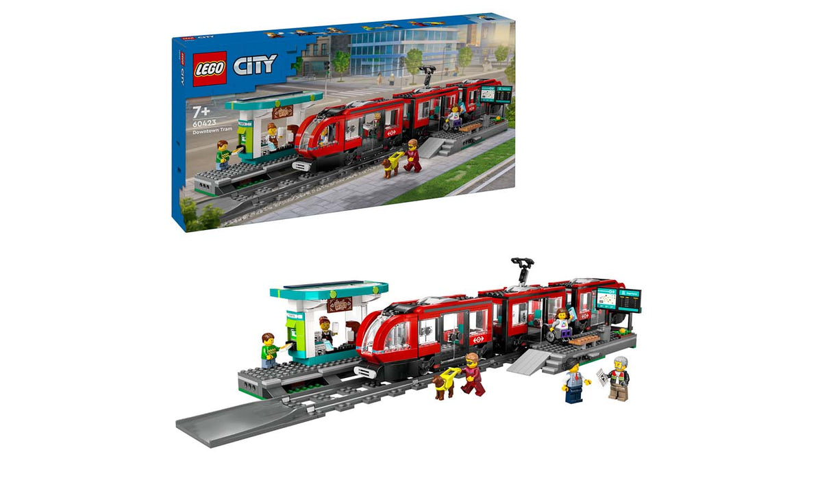 LEGO City Downtown Streetcar and Station Set 60423