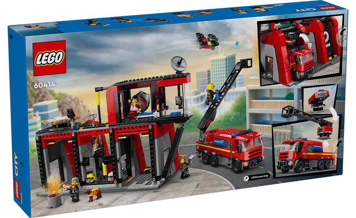 LEGO City Fire Station With Fire Truck Set 60414
