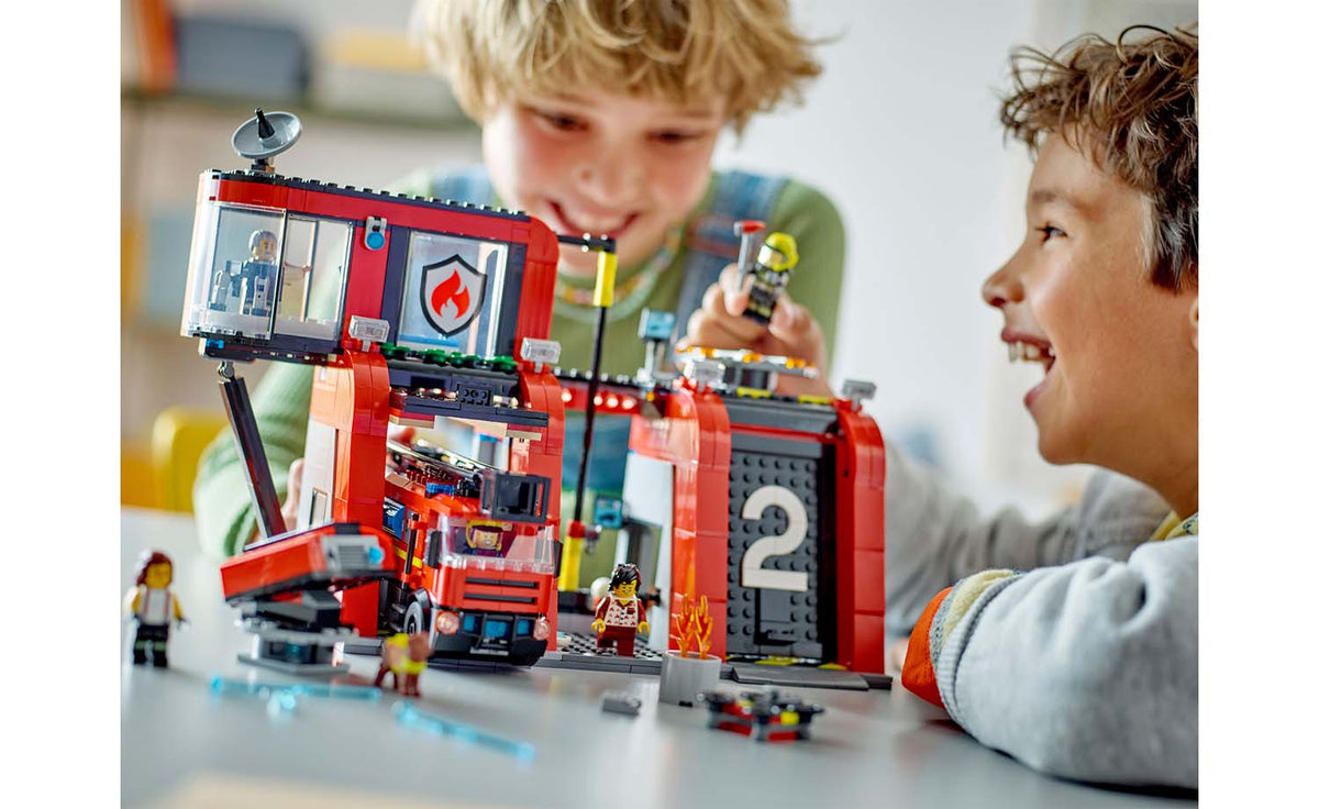 LEGO City Fire Station With Fire Truck Set 60414
