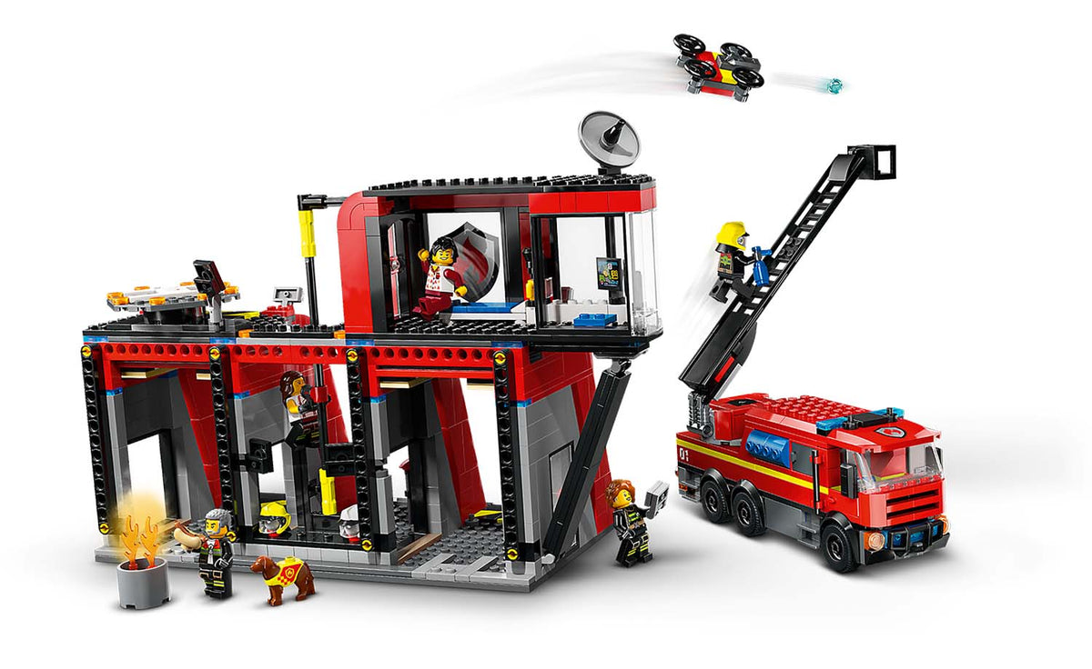 LEGO City Fire Station With Fire Truck Set 60414