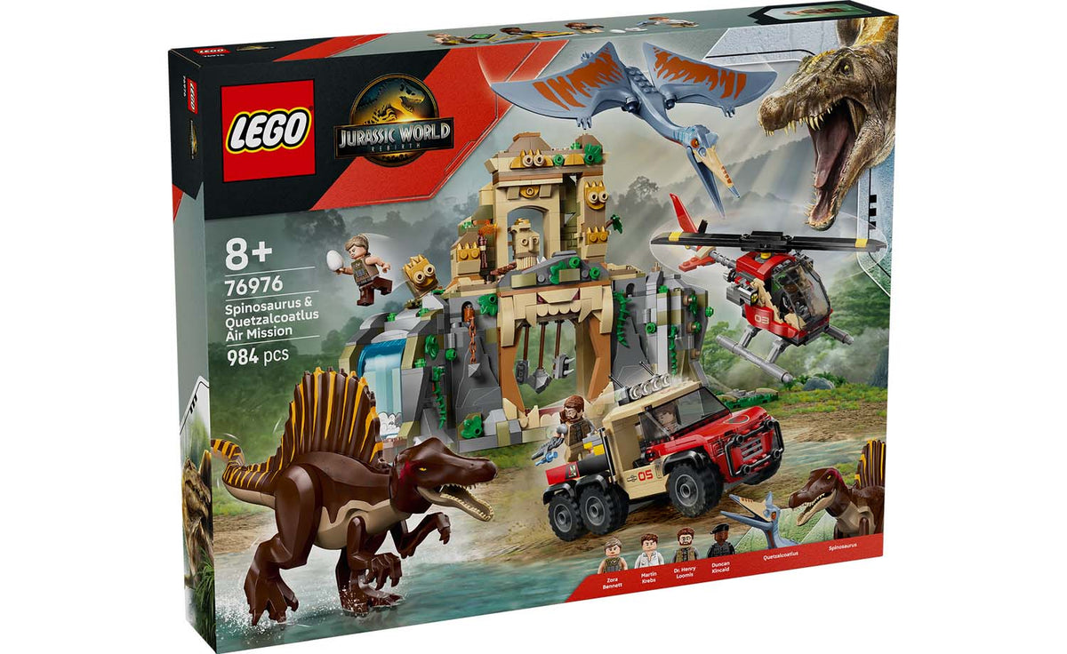 LEGO Jurassic World Spinosaurus & Quetzalcoatlus Air Mission Set 76976
