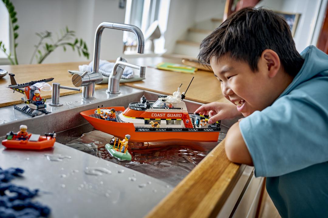LEGO City Coast Guard Rescue Boat & Helicopter Set 60504