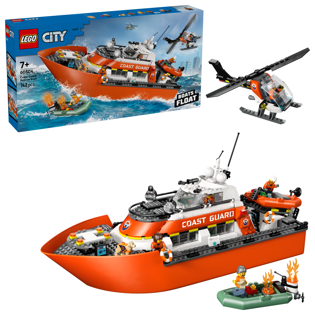 LEGO City Coast Guard Rescue Boat & Helicopter Set 60504