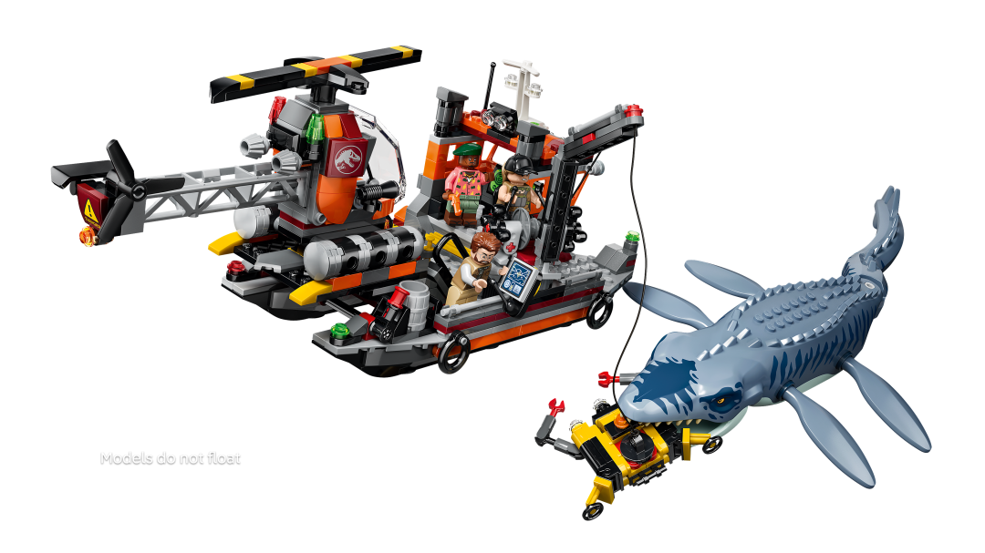LEGO Jurassic World Mosasaurus Dinosaur Boat Attack Set 77983