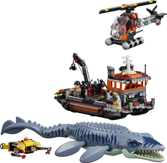 LEGO Jurassic World Mosasaurus Dinosaur Boat Attack Set 77983