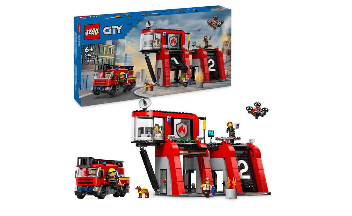 LEGO City Fire Station With Fire Truck Set 60414