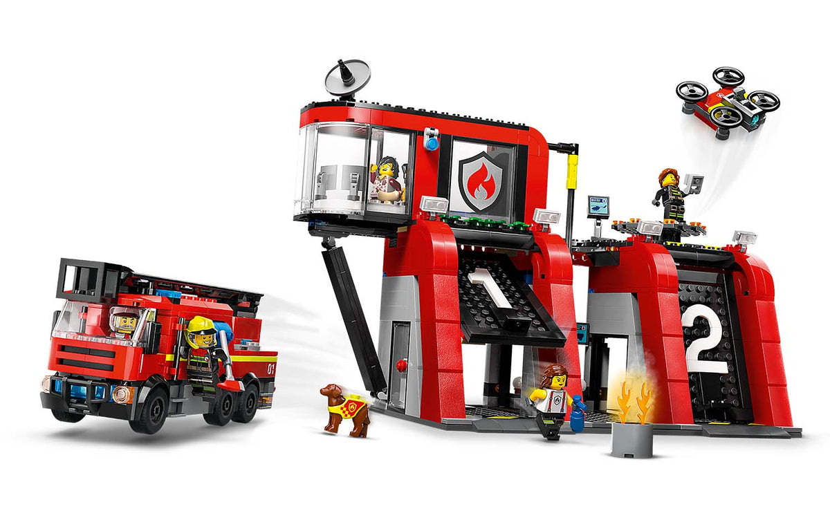 LEGO City Fire Station With Fire Truck Set 60414